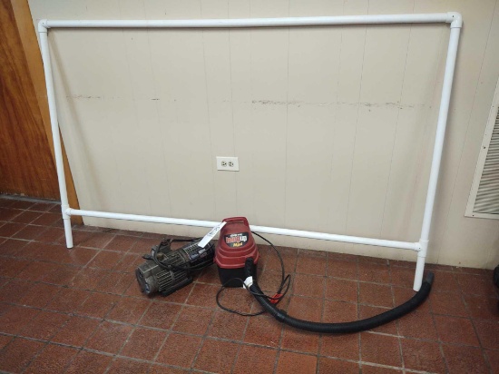 Yellow Jacket Pump, Shop Vac mini and display