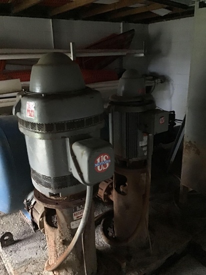 Pump house contents. 30 and 50 hp motors. Submersible pumps, control panel and misc pipe and snow