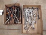 Assorted wrenches, screwdrivers and punches