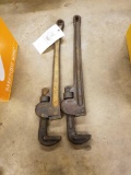 Pair of pipe wrenches