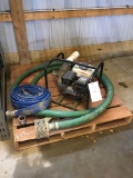 Honda trash pump. With intake and discharge hose