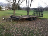 20 foot homemade tandem-axle trailer with drop gate