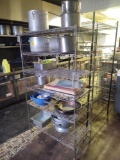 2 Wire Rack w/ Assorted Pots and Pans
