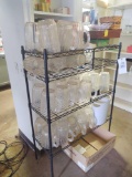 Wire rack with assorted pitchers