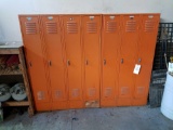 7 sections of lockers, 7 ft. long