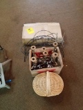 Candle holders, basket, wire displays