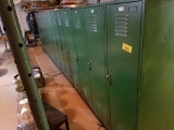 Green 1 door lockers, all of locker room