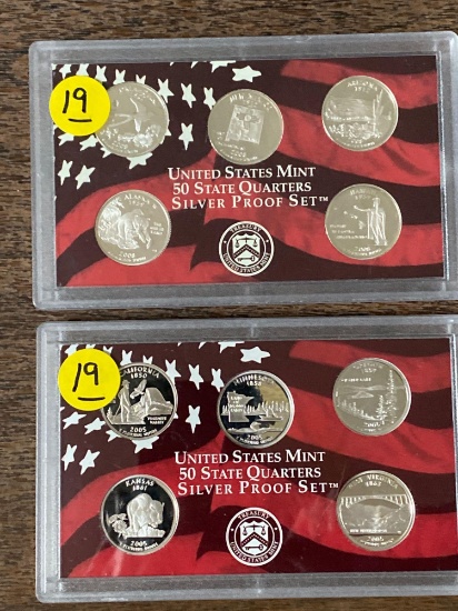 State Quarter SILVER proof sets (2005, 2008).