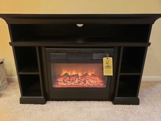 Electric Fireplace with Cabinet