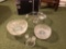 Mikasa Cake Server, Pressed Glass Bowls, Candleholder