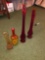 Ruby Red Fenton Vases, Two Small Vases