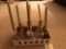 Brass and Glass Candlesticks