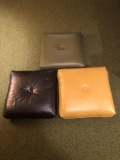 3 Leather Cushions