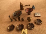 Brass Items, Incense Burners, Ashtrays, Kettle, Oriental Bowls