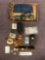 Military patches, flashlight, goggle case, Japanese paper money, hat, etc