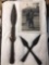 African iron spear , points, postcard