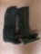 2 pairs black suede boots size 6.5 and 7 womens