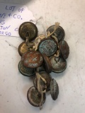 Collection of Tiffany and Co. buttons Pinkerton colt Wells Fargo