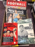 Vintage sports books and magazines