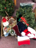Christmas tree 3ft, 2 boxes misc Christmas items