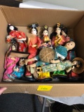Box of oriental dolls