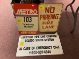 Metro, No Parking, Marathon Signs