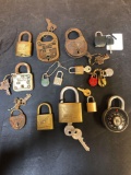 Collection of locks some with keys