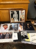 Collection of celebrity photos, some are autographed and Marilyn Monroe photos, several Jennifer