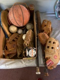 Baseball Gloves, Bats, Racquets, Basketball