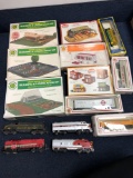 Train building kits, train cars, engines, Tyco, HO