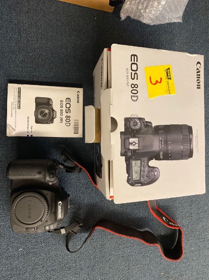 Eos 80D with 32 g sd card, no battery