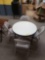 Round card table with 4 chairs