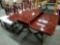 Dining table with extra leaf and 6 matching Queen Anne chairs