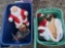 2 totes, Christmas, Santas, manger