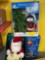 Animated Santa Claus, snowman, shepherds hook pathway bells