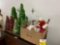 Small Christmas trees, santa, Christmas decor