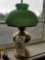 Green shade lamp