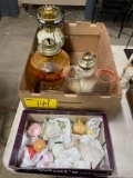One box of oil lamps and one box of Easter figurines