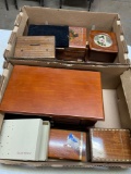 2 boxes of wood dresser boxes