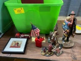 Fire fighter related figurines, decor