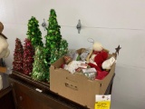 Small Christmas trees, santa, Christmas decor