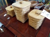 Longaberger baskets, bid x 3