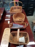 Longaberger baskets, bid x 4