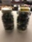 2 jars vintage marbles