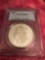 1880 liberty silver dollar coin, professionally graded