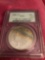 1885 liberty silver dollar coin, professionally graded