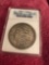 1893 liberty silver dollar coin, professionally graded