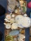 4 flats oil lamps, tea set, decorative eggs, hand painted vase, Asian, teapots, glass sailboats