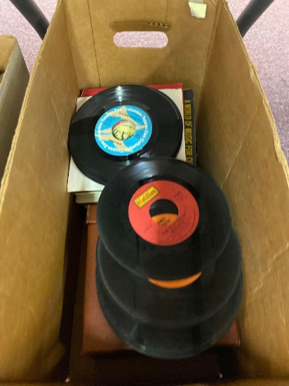 3 boxes of 45 size records