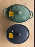 2 Paula Deen crock pans, enamel